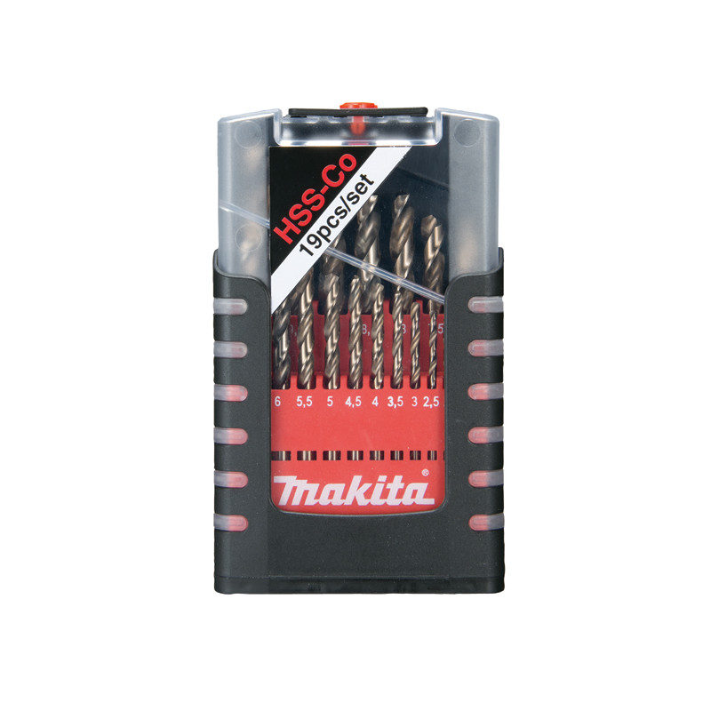 Juego Brocas 19 Piezas HSS Cobalto 1-10 mm Taladrado