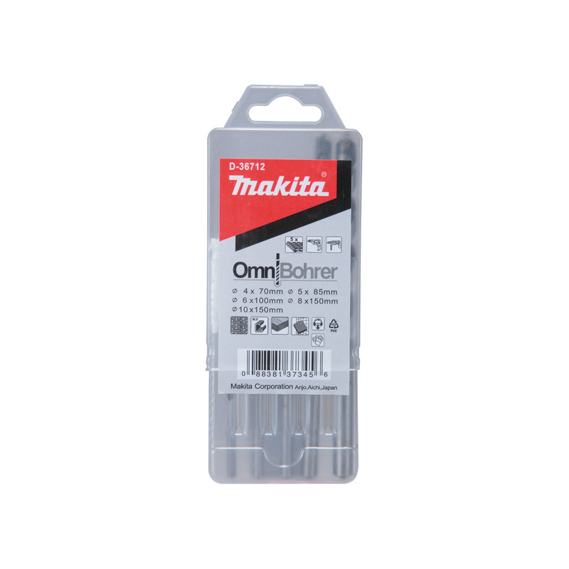 Estuche Brocas MAKITA D-30477 Multimaterial OMNIBOHRER 5 Piezas 5-12 mm Brocas Estuche Brocas MAKITA D-30477 Multimaterial OMNIBOHRER 5 Piezas 5-12 mm Brocas