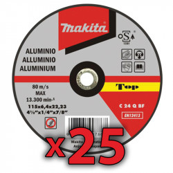 Disco Corte Aluminio 115x1,6 mm 25 Unidades 115 MM