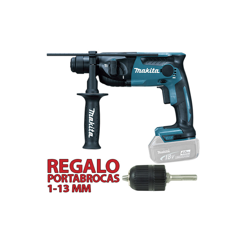 Martillo Electroneumatico MAKITA DHR165Z Bateria 18v 16mm + Portabrocas Automático Martillos Martillo Electroneumatico MAKITA DHR165Z Bateria 18v 16mm + Portabrocas Automático Martillos