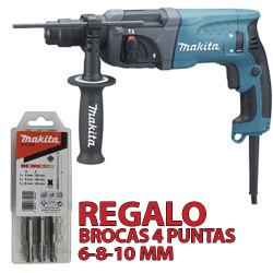 Martillo Ligero MAKITA 2 Modos 710W HR2230 + Juego Brocas 4 puntas Martillos Ligeros
