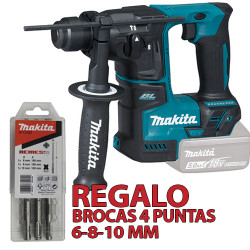 Martillo ELECTRONEUMATICO MAKITA DHR171Z 17mm 18V BL + Juego Brocas 4 puntas Martillos