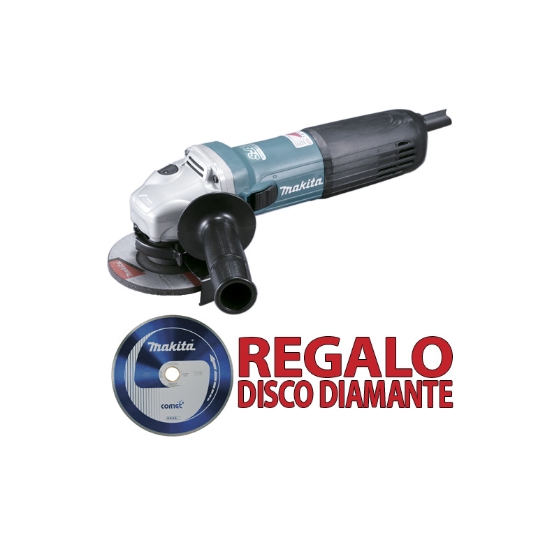 Amoladora MAKITA GA5040C 125mm 1.400W + Disco Diamante B13091 115 mm