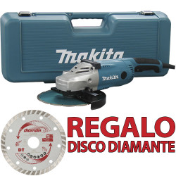 Amoladora MAKITA GA9020RKD 230mm 2.200W SAR Maleta + 2 Discos Diamante 230 mm