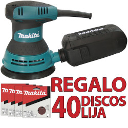 Lijadora Rotorbital MAKITA BO5031 300W V.Variable 125mm + 40 Lijas 125 mm 125mm