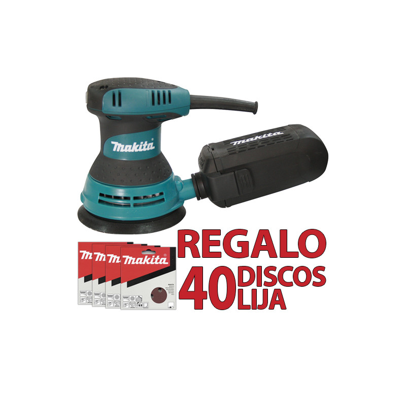 Lijadora Rotorbital MAKITA BO5031 300W V.Variable 125mm + 40 Lijas 125 mm 125mm