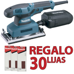Lijadora Orbital MAKITA 190W V.Variable 93x185mm BO3711 + Set 30 Lijas Lijadoras Orbitales