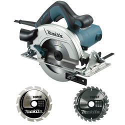 Sierra Circular 165mm 1.050W HS6601 + 2 Discos Corte Madera Sierras Circulares