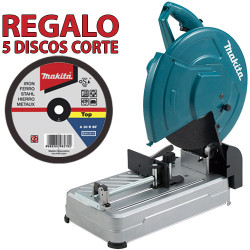 Tronzador Abrasivo 355mm 2.200W LW1400 + 5 Discos de corte metal Tronzadoras