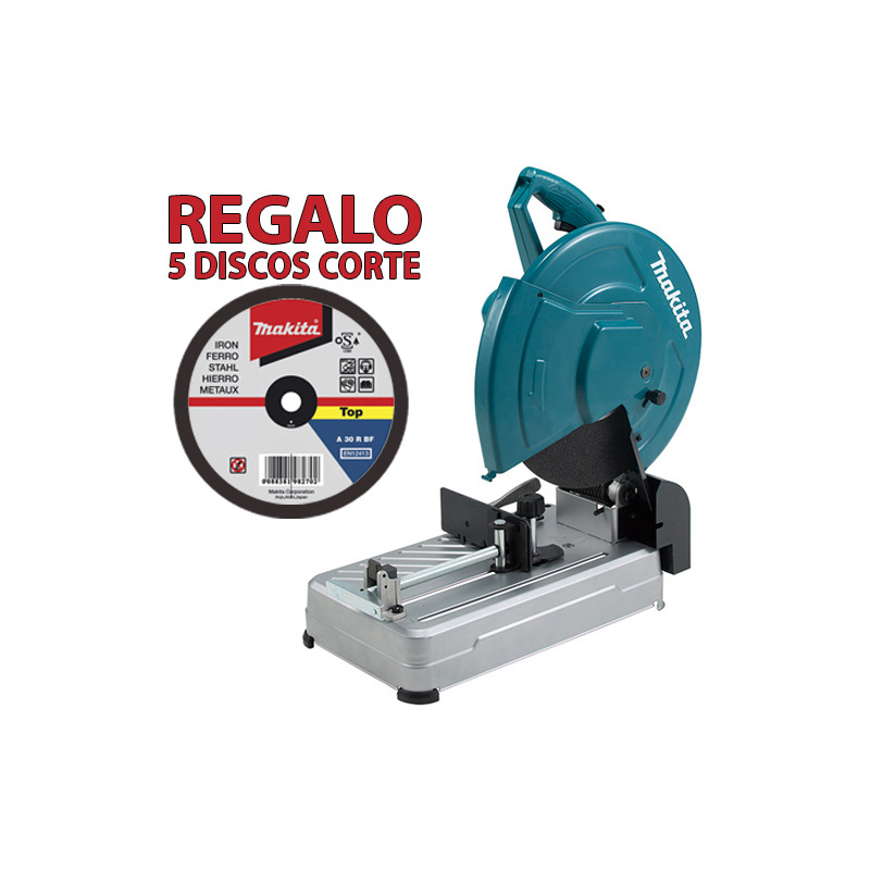 Tronzador Abrasivo 355mm 2.200W LW1400 + 5 Discos de corte metal Tronzadoras Tronzador Abrasivo 355mm 2.200W LW1400 + 5 Discos de corte metal Tronzadoras