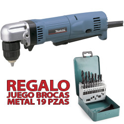 Taladro Angular 10mm 450W Automático DA3011F1 + JUEGO BROCAS METAL Taladros Angulares