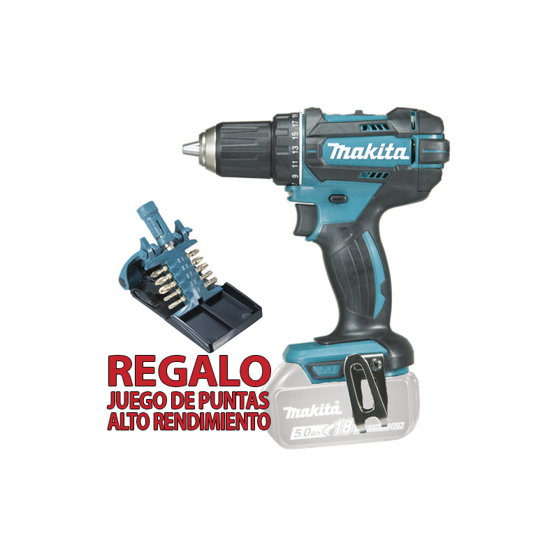 Taladro Atornillador MAKITA DDF482Z 18V 62Nm + Juego Puntas Impact Gold Taladros Sin Percutor Taladro Atornillador MAKITA DDF482Z 18V 62Nm + Juego Puntas Impact Gold Taladros Sin Percutor