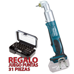 Atornillador Impacto Angular MAKITA 18V 60Nm DTL061Z + Juego Puntas 31 Pzas Atornilladores de Impacto