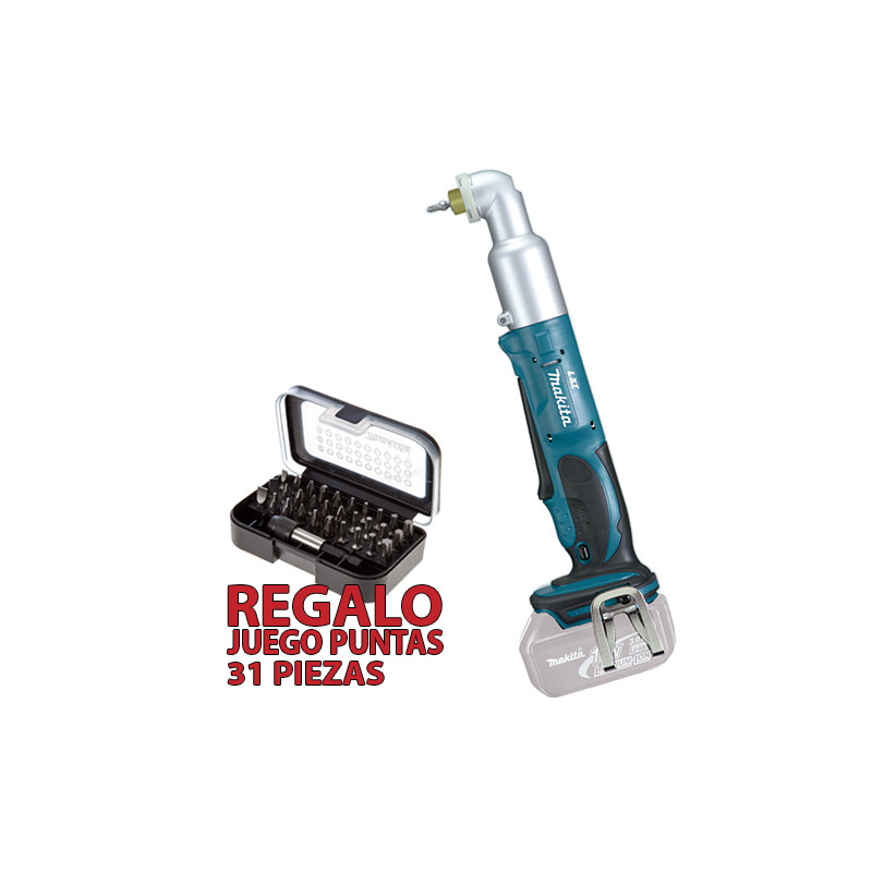 Atornillador Impacto Angular MAKITA 18V 60Nm DTL061Z + Juego Puntas 31 Pzas Atornilladores de Impacto Atornillador Impacto Angular MAKITA 18V 60Nm DTL061Z + Juego Puntas 31 Pzas Atornilladores de Impacto