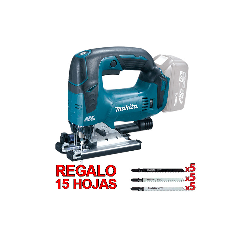 Sierra de Calar MAKITA DJV182Z BL 18V 135mm + Set 15 Hojas Madera Sierras de Calar Sierra de Calar MAKITA DJV182Z BL 18V 135mm + Set 15 Hojas Madera Sierras de Calar
