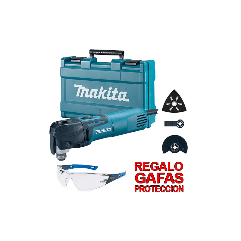 Multiherramienta MAKITA TM3010CX6 320W Cambio Rápido + Regalo Gafas Protección Multiherramienta Eléctrica Multiherramienta MAKITA TM3010CX6 320W Cambio Rápido + Regalo Gafas Protección Multiherramienta Eléctrica