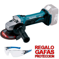 Amoladora MAKITA 18V 115mm DGA452Z + Gafas Protección Amoladoras