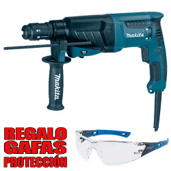Martillo Ligero MAKITA HR2630T 3 Modos 2 Portabrocas 800W + Regalo Gafas Protección Martillos Ligeros