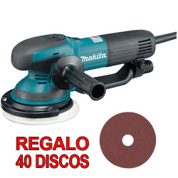 Lijadora Rotorbital 750W V.Variable 150mm BO6050J + 40 DISCOS LIJA VARIOS GRANOS 150mm