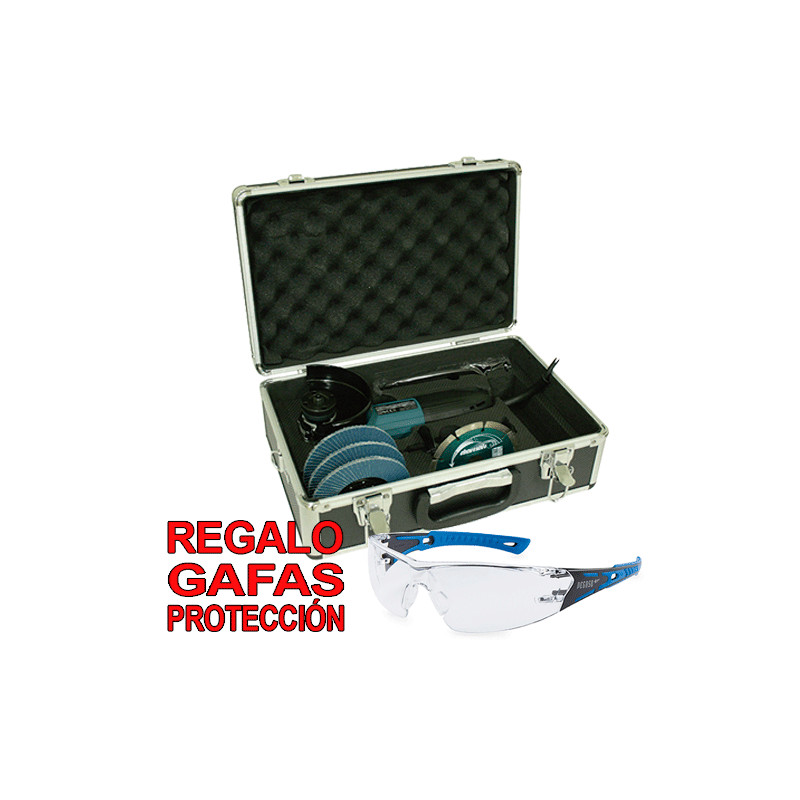 Amoladora MAKITA GA4530RX1 115 mm 720W Maletín Metalico + Gafas Seguridad 115 mm Amoladora MAKITA GA4530RX1 115 mm 720W Maletín Metalico + Gafas Seguridad 115 mm