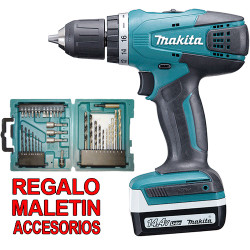 Taladro Combinado 14.4V 30Nm 1,5Ah HP347DWE + Juego Puntas y Brocas 14.4V