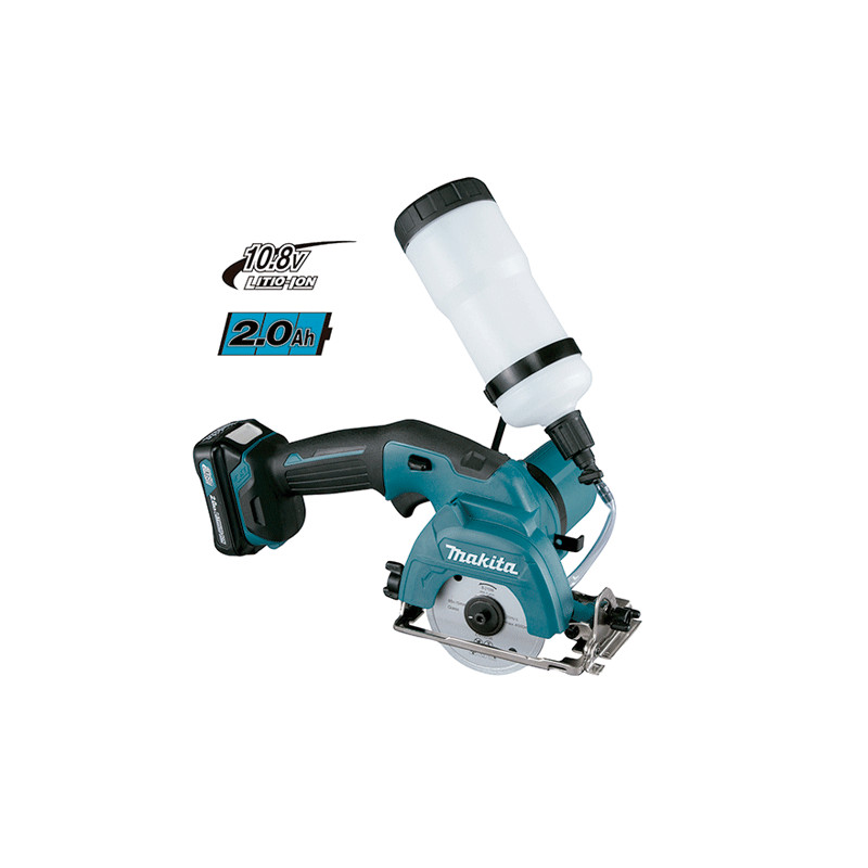 Cortador Diamante MAKITA 12V 2.0Ah Disco Cristal CC301DSAE Cortador Húmedo