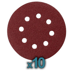 Pack 10 Lijas Circulares MAKITA 125mm PARA BO5030 BO5031 BO5040 BO5041 Grano Seleccionable LIJAS