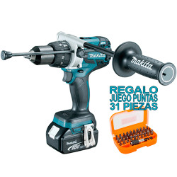 Taladro Combinado BL 18V 130Nm DHP486Z + Juego 30 Puntas + Adaptador Taladros Percutores