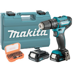 Taladro Combinado MAKITA HP333DSAE 12V 30Nm 2.0Ah + Juego Puntas Alto Rendimiento 10.8V