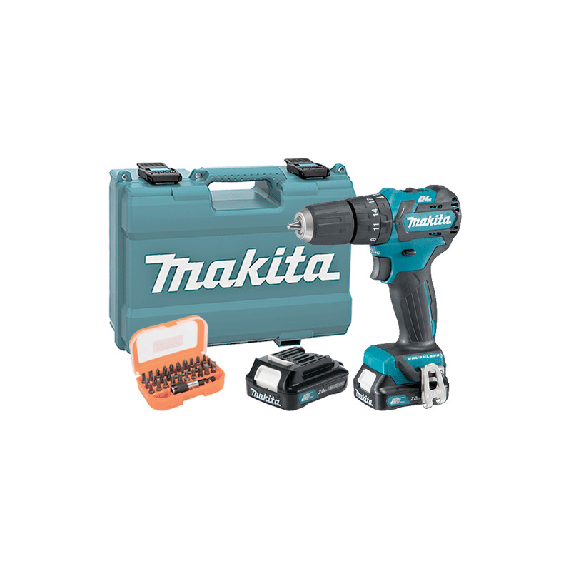 Taladro Combinado BL 12V 35Nm 2.0Ah HP332DSAE + JUEGO PUNTAS ALTO RENDMIENTO 10.8V Taladro Combinado BL 12V 35Nm 2.0Ah HP332DSAE + JUEGO PUNTAS ALTO RENDMIENTO 10.8V