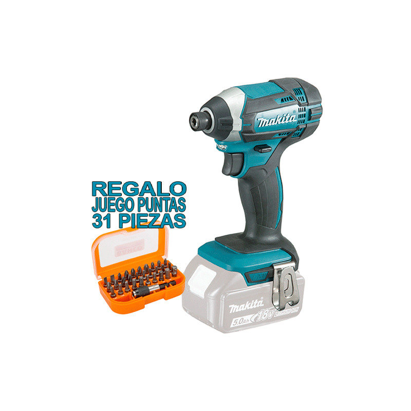 Atornillador Impacto MAKITA DTD152Z 18V 165Nm + Juego Puntas + Adaptador Atornilladores de Impacto Atornillador Impacto MAKITA DTD152Z 18V 165Nm + Juego Puntas + Adaptador Atornilladores de Impacto