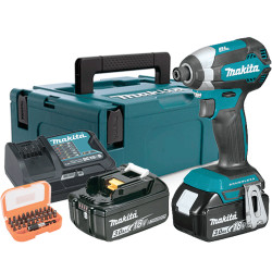 Atornillador Impacto MAKITA DTD153RFJ BL 18V 170Nm 3.0Ah+ JUEGO PUNTAS TOP OFERTAS Atornilladores