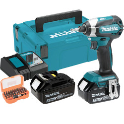 Atornillador Impacto MAKITA DTD153RTJ BL 18V 5.0AH 170Nm + Regalo Juego Puntas 18V