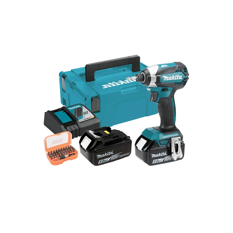 Atornillador Impacto MAKITA DTD153RTJ BL 18V 5.0AH 170Nm + Regalo Juego Puntas 18V Atornillador Impacto MAKITA DTD153RTJ BL 18V 5.0AH 170Nm + Regalo Juego Puntas 18V