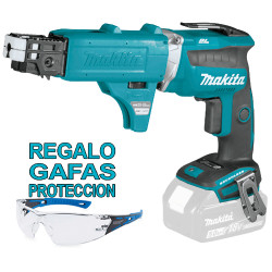 Atornillador Pladur MAKITA DFS452Z BL 18V 4.000R.p.m. + Set Autoalimentado 191L24-0 + Regalo Gafas Protección Atornilladores ...
