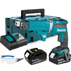 Atornillador Pladur MAKITA DFS452RTJ BL 18V 4.000R.p.m. 5.0Ah + Set Autoalimentado + Regalo Gafas Protección Atornilladores P...