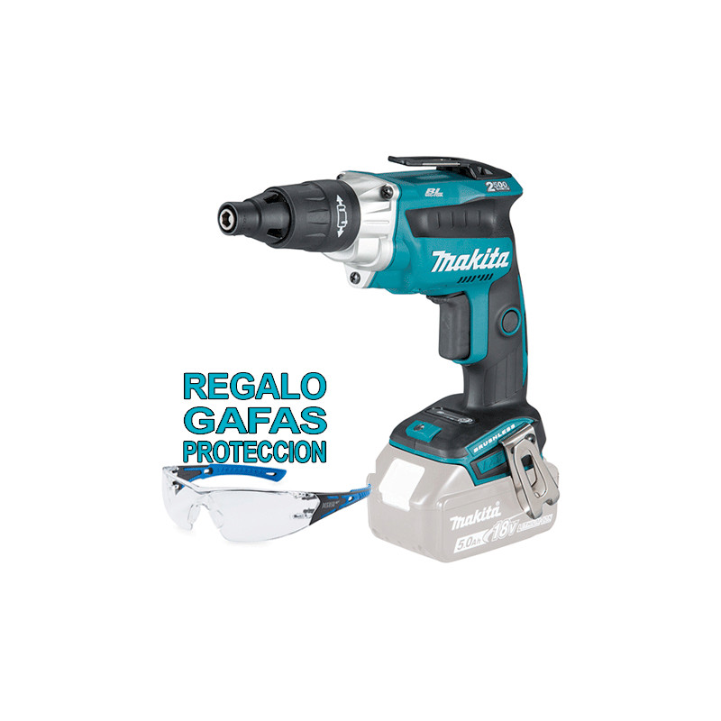 Atornillador Autotaladrantes MAKITA BL 18V 2.500R.p.m. DFS251Z + Regalo Gafas Protección Atornilladores Pladur Atornillador Autotaladrantes MAKITA BL 18V 2.500R.p.m. DFS251Z + Regalo Gafas Protección Atornilladores Pladur