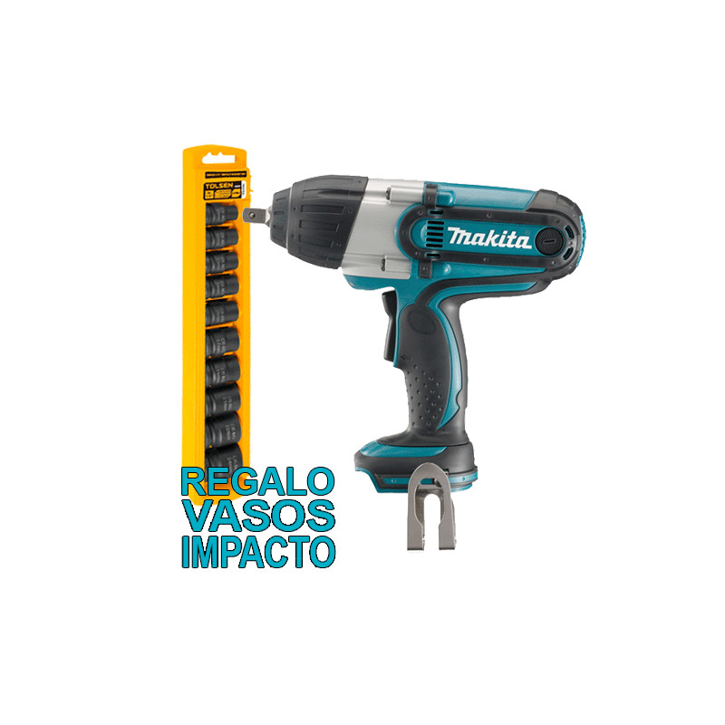 Llave Impacto MAKITA DTW450Z 18V 440Nm 1/2" DTW450Z + Juego 10 Vasos Impacto Llaves de Impacto Llave Impacto MAKITA DTW450Z 18V 440Nm 1/2" DTW450Z + Juego 10 Vasos Impacto Llaves de Impacto