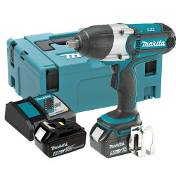 Llave Impacto MAKITA DTW450RTJ 18V 440Nm 1/2" + 2 BATERIA 5.0AH + CARGADOR + MALETIN Llaves de Impacto Batería