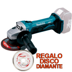 Amoladora MAKITA 18V 115mm DGA452Z + Regalo Disco Diamante Amoladoras