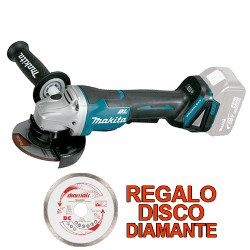Amoladora MAKITA 18V 115mm BL Palanca DGA458Z + Disco Diamante D61189 Amoladoras