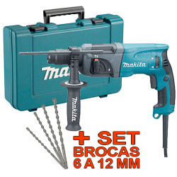 Martillo Ligero MAKITA 2 Modos 710W HR2230 22MM + SET BROCAS 6 A 12 MM Martillos Ligeros