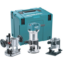 Fresadora Multifunción MAKITA RT0702CX2 710W 35mm + Maletin Makpac Tipo 4 Fresadoras de Superficie