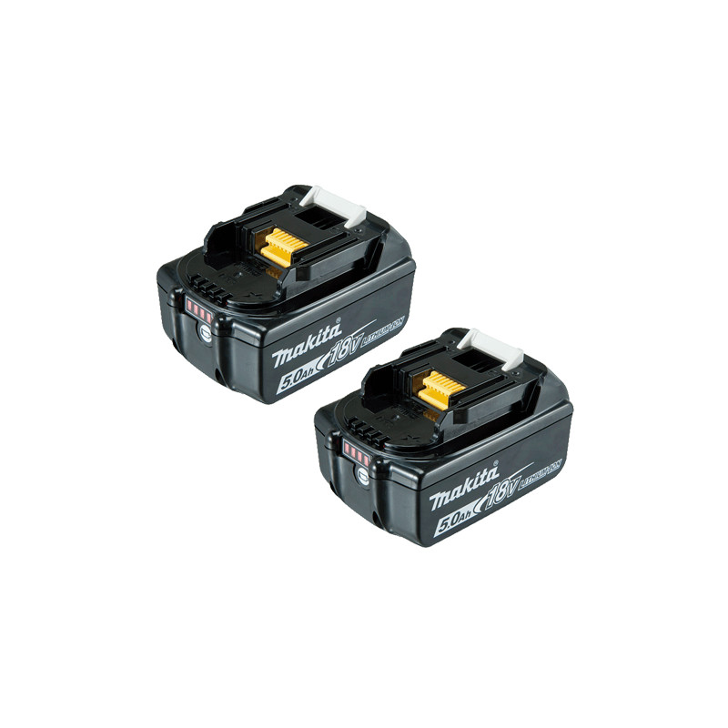 Kit 2 Bateria MAKITA 18V 5.0Ah LXT BL1850B 197280-8 Baterías y cargadores
