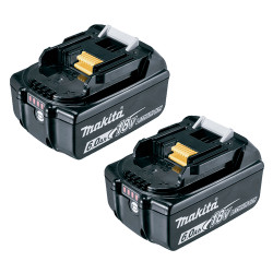 KIT 2 Bateria 18V MAKITA 6.0Ah BL1860B 197422-4 Baterías y cargadores