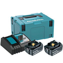 KIT Fuente Alimentación MAKITA 198116-4 2 Bateria 18V MAKITA 6.0Ah BL1860B 197422-4 + CARGADOR UN PUERTO DC18RC Baterías y ca...