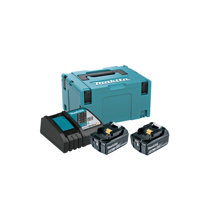 KIT Fuente Alimentación MAKITA 198116-4 2 Bateria 18V MAKITA 6.0Ah BL1860B 197422-4 + CARGADOR UN PUERTO DC18RC Baterías y ca...