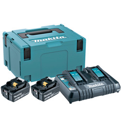 KIT Fuente Alimentación MAKITA 198077-8 2 Bateria 18V MAKITA 6.0Ah BL1860B 197422-4 + CARGADOR DOS PUERTOS DC18RD Baterías y ...