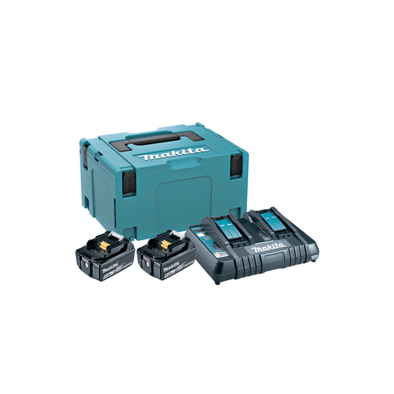 KIT Fuente Alimentación MAKITA 198077-8 2 Bateria 18V MAKITA 6.0Ah BL1860B 197422-4 + CARGADOR DOS PUERTOS DC18RD Baterías y ...