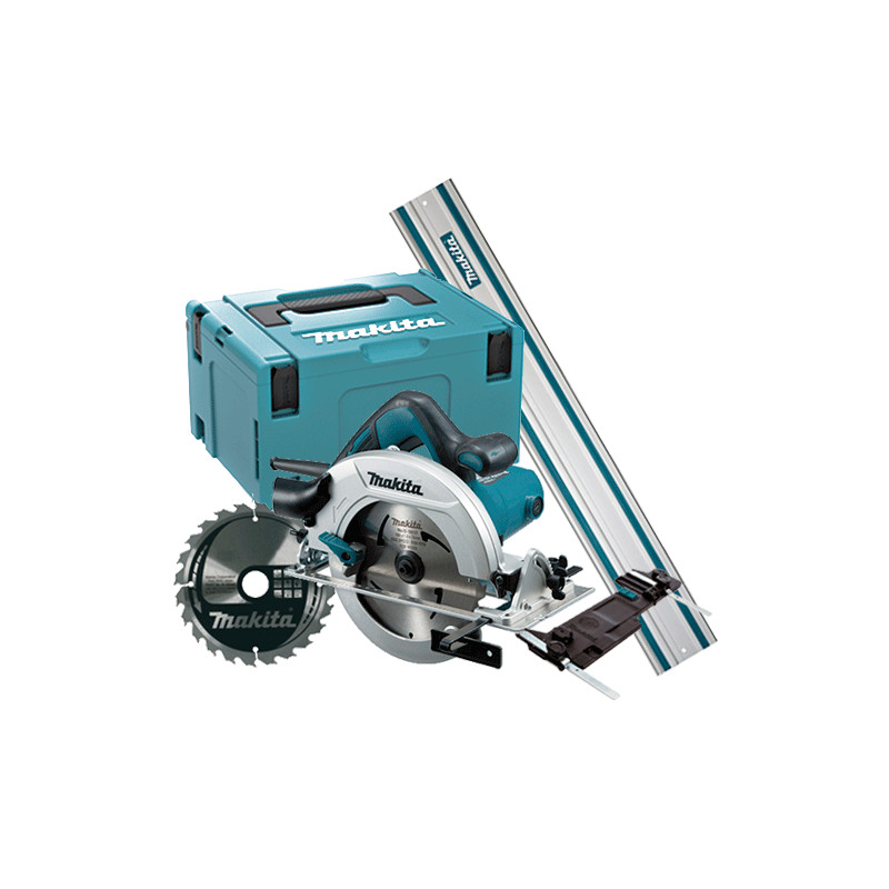 Sierra Circular MAKITA HS7601 190mm 1.200W + 2 Discos Corte Madera + Guía Carril 1,4m 194368-5 Con adaptador 197005-0 + malet... Sierra Circular MAKITA HS7601 190mm 1.200W + 2 Discos Corte Madera + Guía Carril 1,4m 194368-5 Con adaptador 197005-0 + malet...